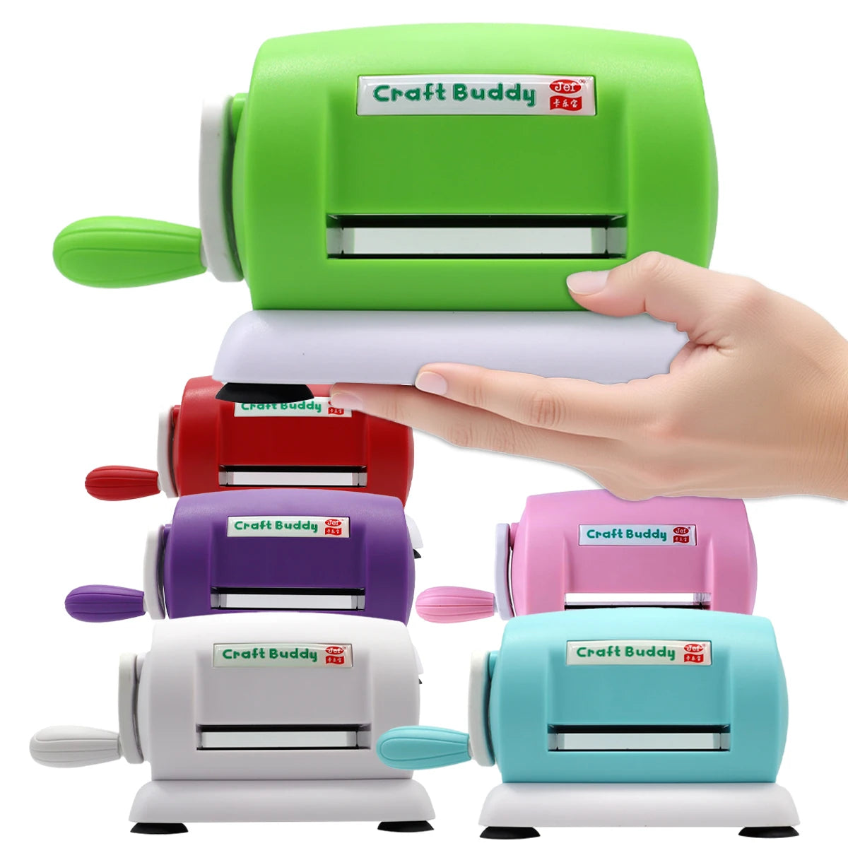 Craft Buddy Manual Die Cutting & Embossing Machine – 2-in-1 Portable Hand Crank Paper Cutter for Scrapbooking, Card Making, DIY