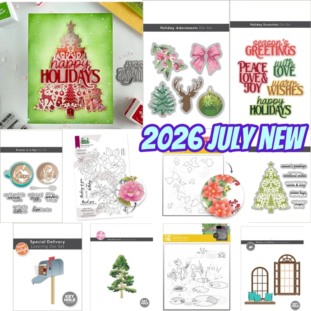 Arched Window 2026 July New Stamp And Dies Scrapbook Diary Decoration Stencil Embossing Template DIY Greeting Card Handmade