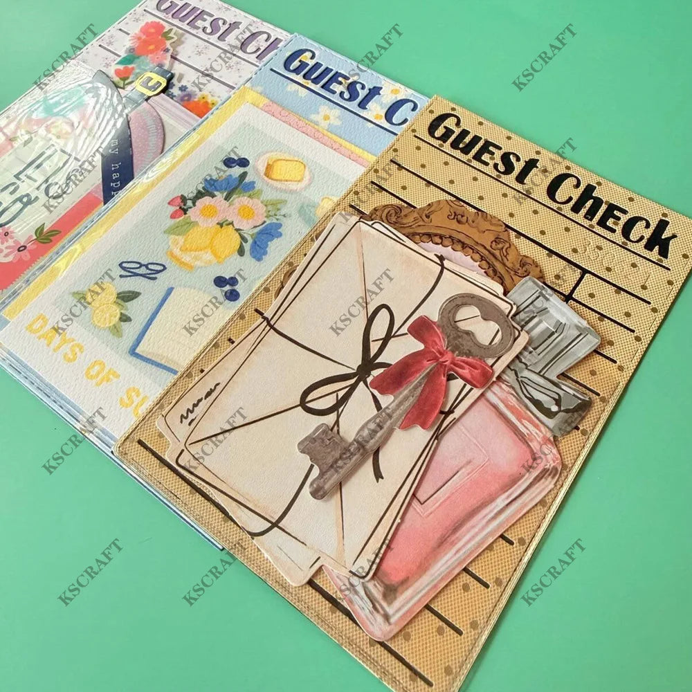 KSCRAFT Guest Check Cutting Dies Stencils for DIY Scrapbooking Decorative Embossing DIY Paper Cards